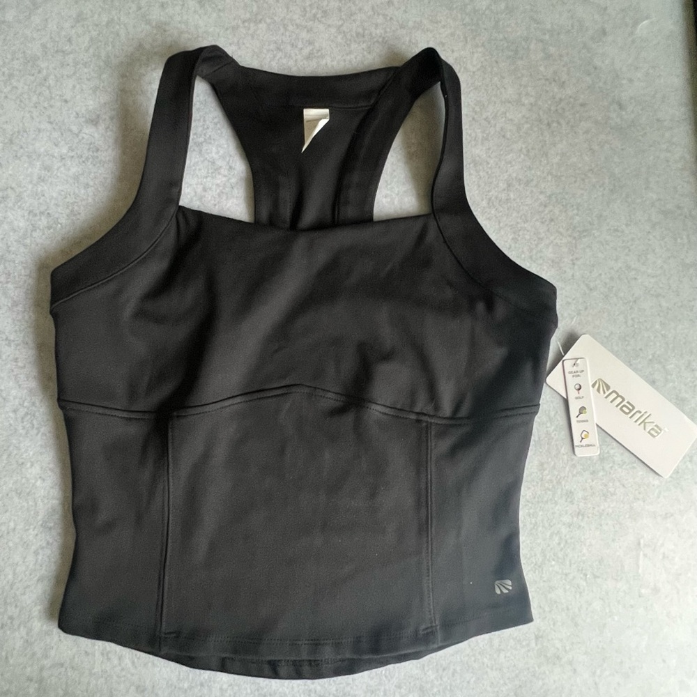 Marika Black Racerback Sports Bra Tank